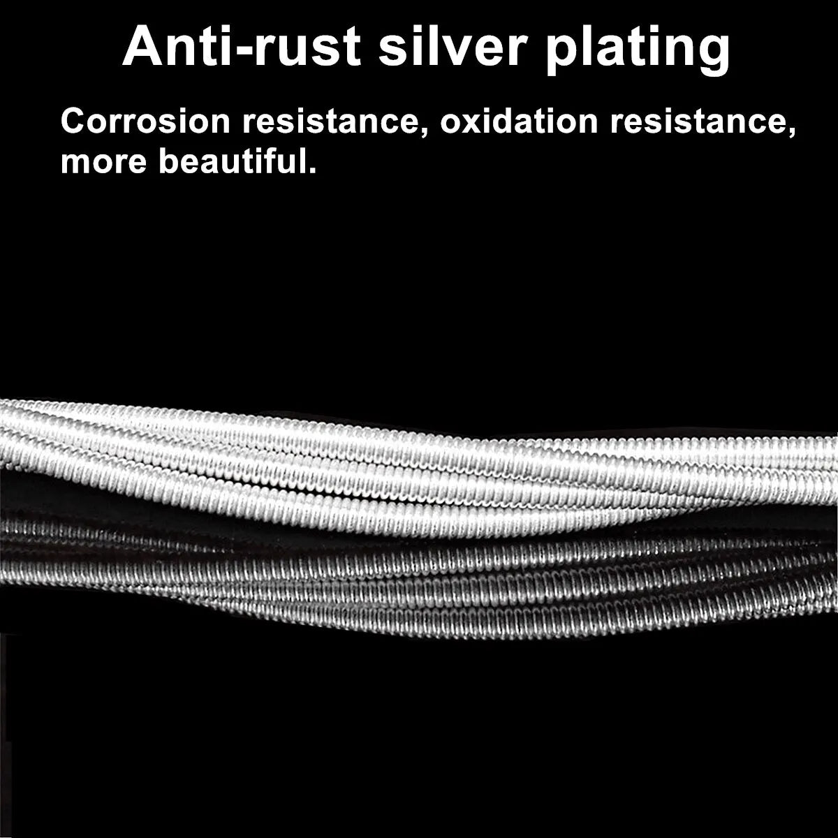 Miwayer 6pcs Classical Guitar Strings Set Plating Super Light Classic Guitar Clear Nylon Silver Strings Silver Plated Copper