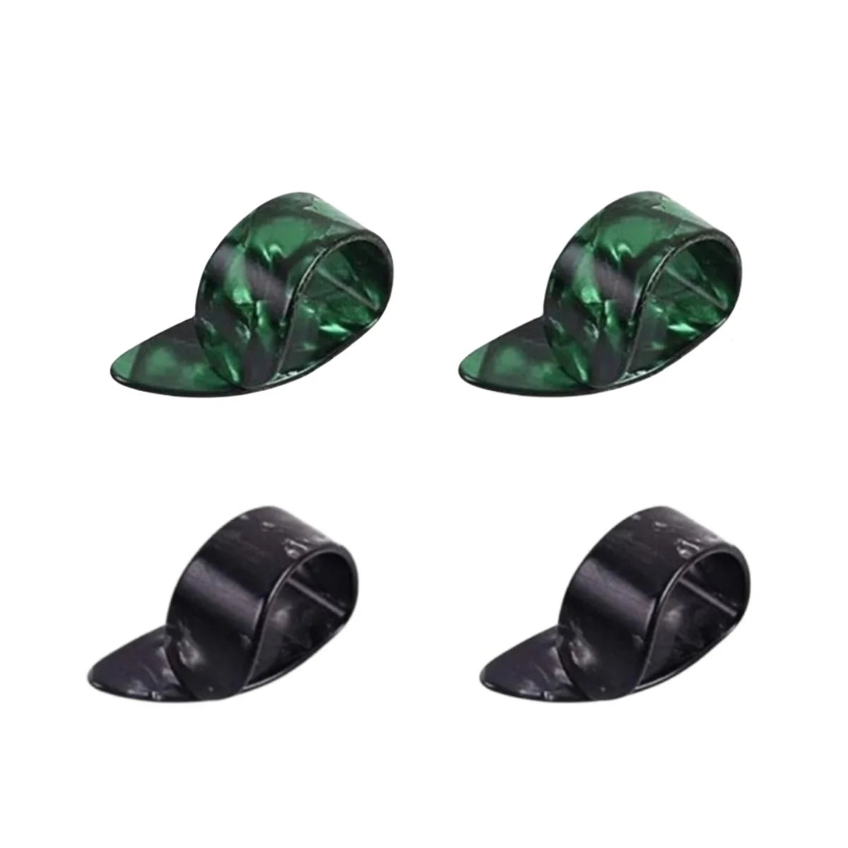 Guitar Picks 4pcs Celluloid Plectrums Thumb Finger Picks for Electric Guitar Acoustic Guitar Ukulele Bass