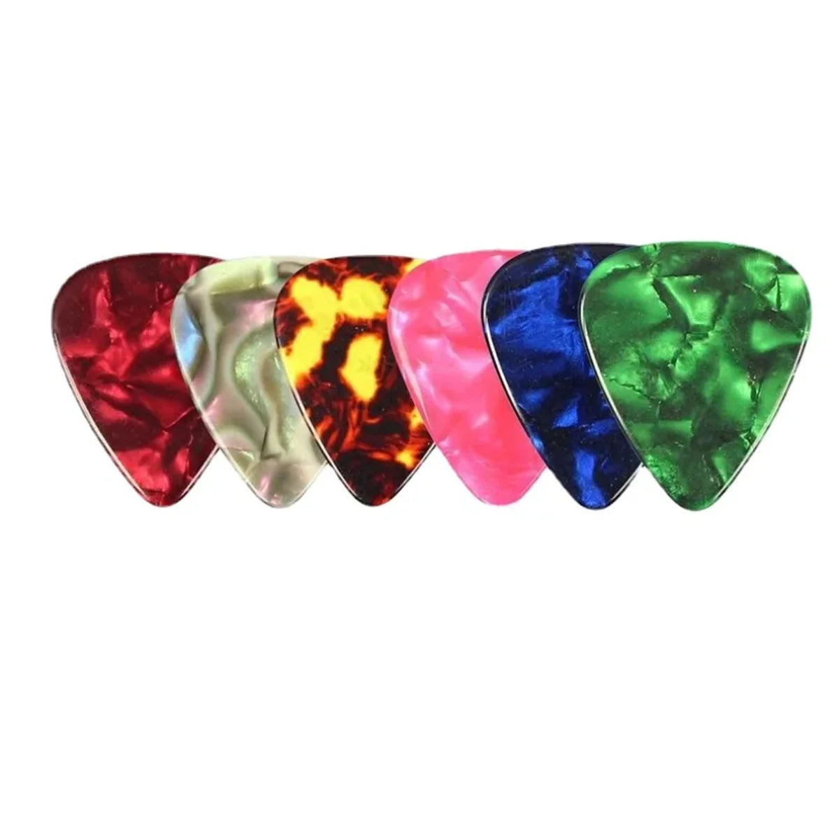 Miwayer Guitar Pick 100 Pcs Mixed Colorful Guitar Picks Assorted Pearl Variety Sampler Pack Celluloid 0.46mm 0.71mm 0.96mm
