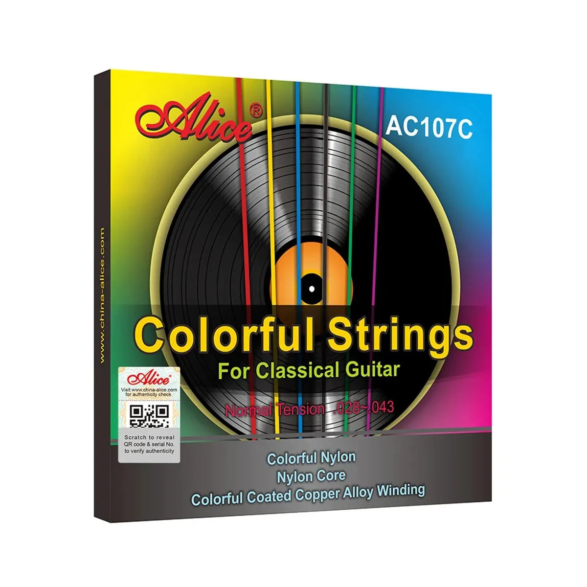 Alice Classical Guitar Strings 6 Pcs/Set Nylon Fiber Strings For Guitar Classical Musical Instruments Guitar Parts A106/107C-N