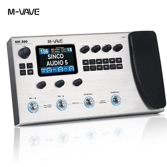 M-VAVE MK300 Electric Guitar with Multiple Effects Pedals, 150s STEREO LOOPER, 128AMP/360FX/10H Battery Life