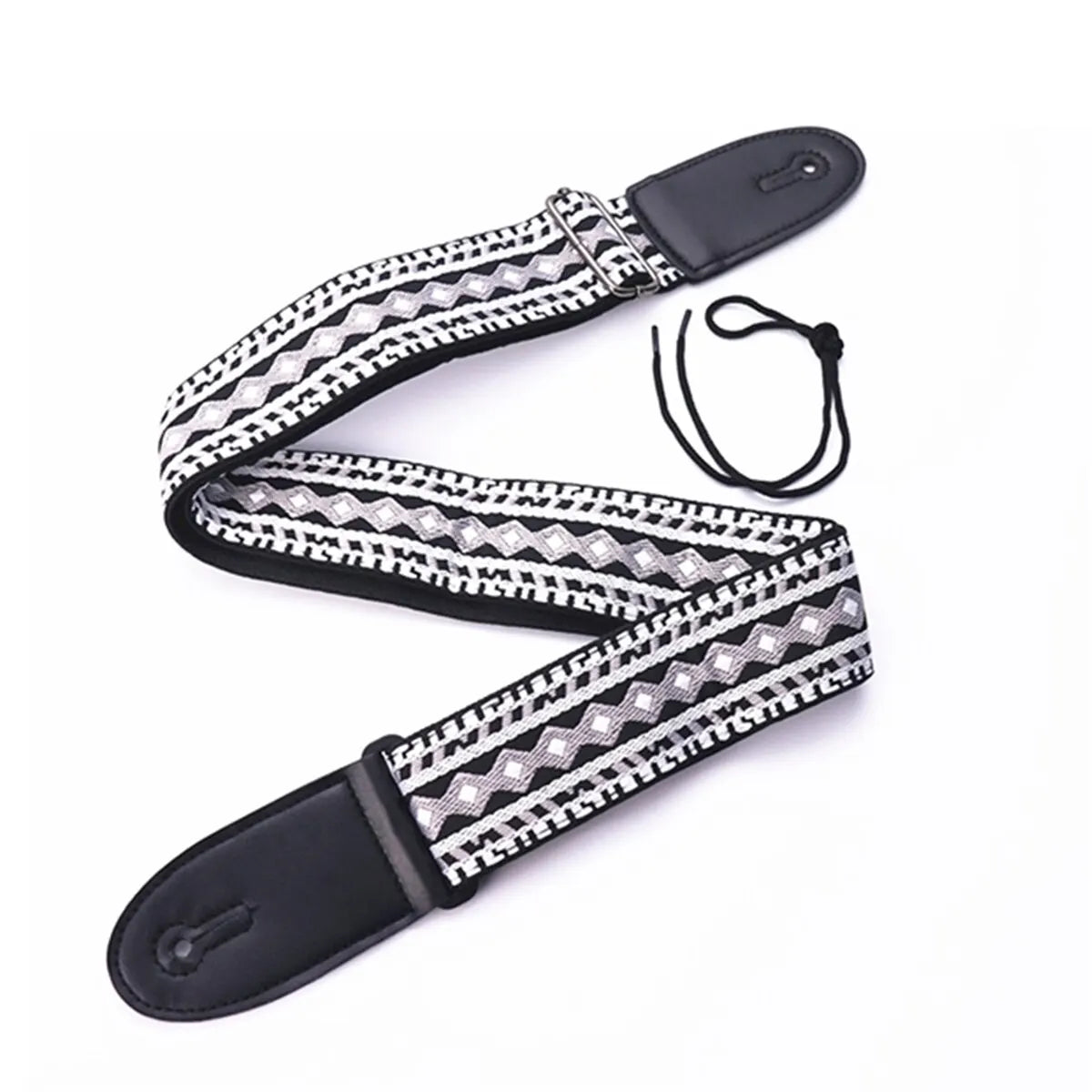 Embroidered Print Guitar Strap Vintage Ethnic Style Adjustable Strap for Folk Electric Guitar Bass Ukulele Guitar Accessories