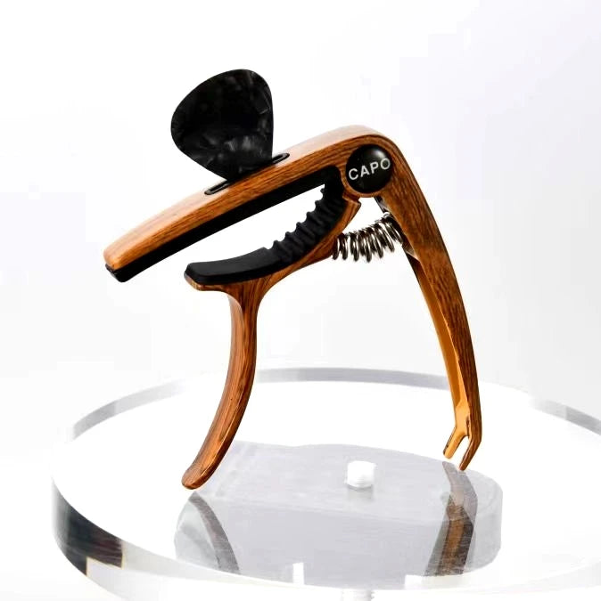 Miwayer Aluminum Alloy Guitar Capo Metal Guitar Tuner Picks Holder Professional Capo for Acoustic Electric Guiter Ukulele Bass