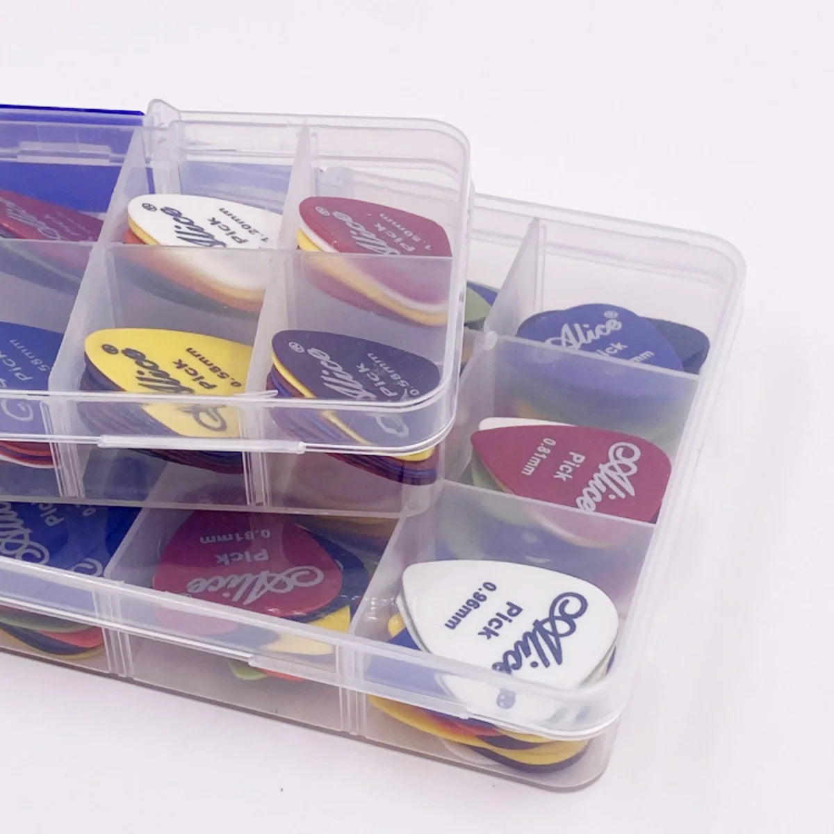 Alice Guitar Pick 24/50/100 Pieces Mixed ABS Premium Matte Anti-Skid Guitar Pick w/ Pick Box /for Acoustic Electric/Bass/Ukulele