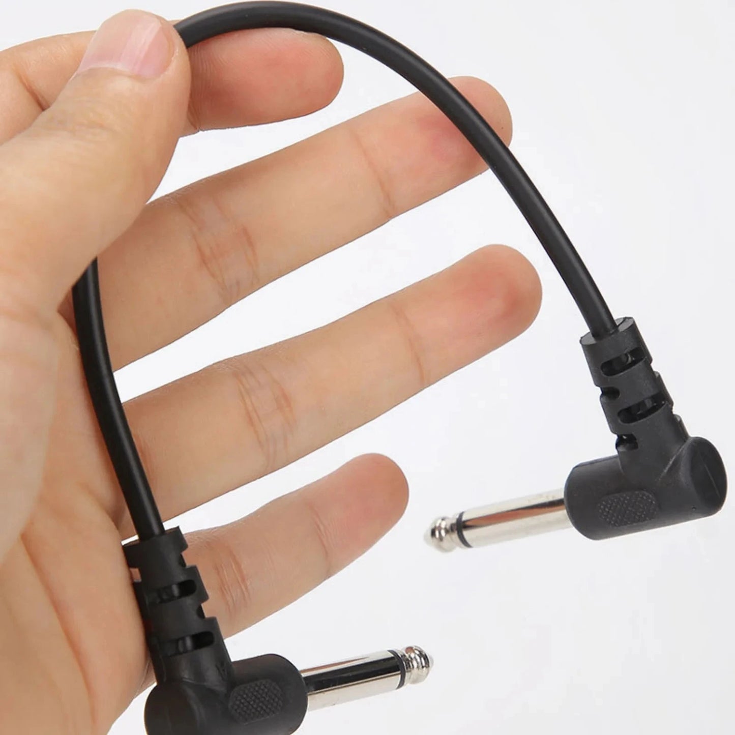 Miwayer 6Pcs Guitar Effect Pedal Cable Connecting Line 6.35Mm 1/4 Inch Audio Cable 6 Inch Right Angle Cord Copper Wire