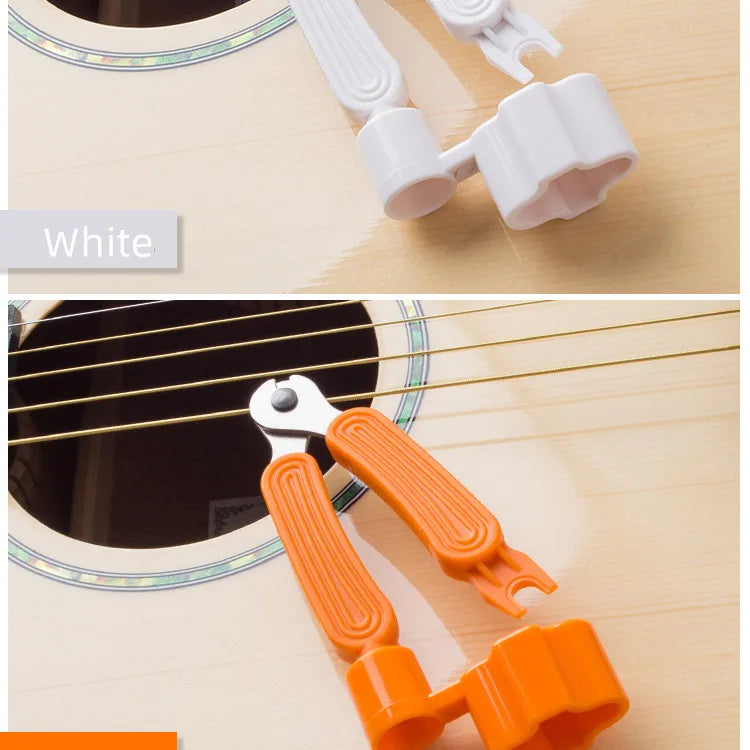 Miwayer Guitar String Winder 3 IN 1String Peg Winder + String Cutter + Pin Puller Instrument Guitar Maintenance Tool Repair Tool