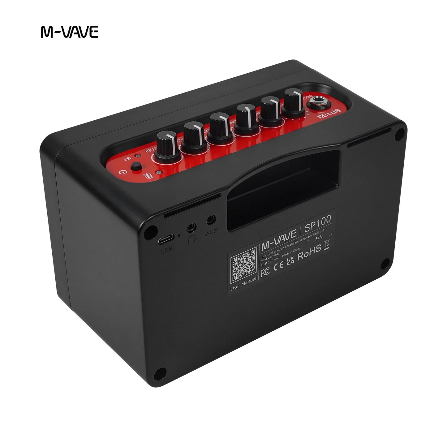 M-VAVE SP100 Speaker 10W Electric Guitar Speaker Built-in Box Head Box Simulates Outdoor Performance Portable Mini Speaker Gifts