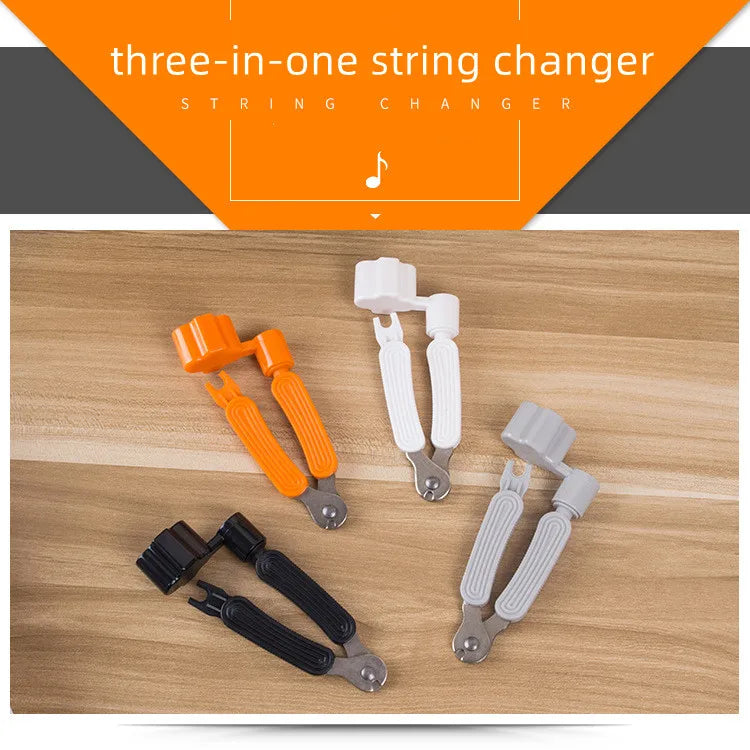 Miwayer Guitar String Winder 3 IN 1String Peg Winder + String Cutter + Pin Puller Instrument Guitar Maintenance Tool Repair Tool
