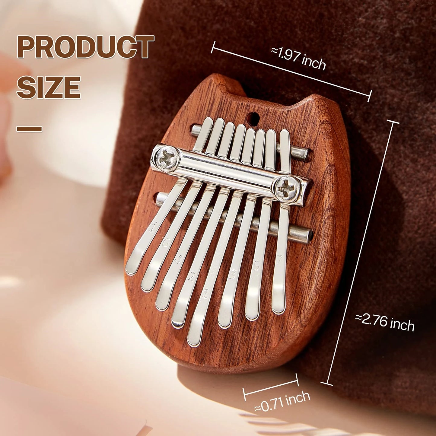 Mini Kalimba 8 Key Thumb Piano 1 Pack Totoro Style Cute Instrument Portable Exquisite Gift Set for Kids