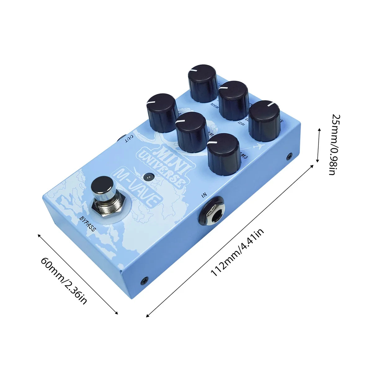 M-VAVE Mini Universe Guitar Effect Pedal Digital Reverb Pedal Digital Modeling Reverberation Effector & 9-Mode Reverb Selection