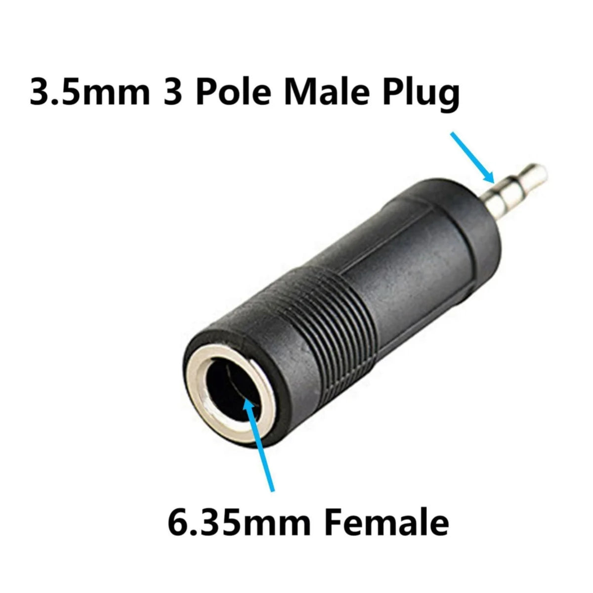 Miwayer 3.5mm Female To 6.35mm(1/4 inch) Male Stereo Headphone Audio Adaptor/Microphone Plug Jack Adapter Converter