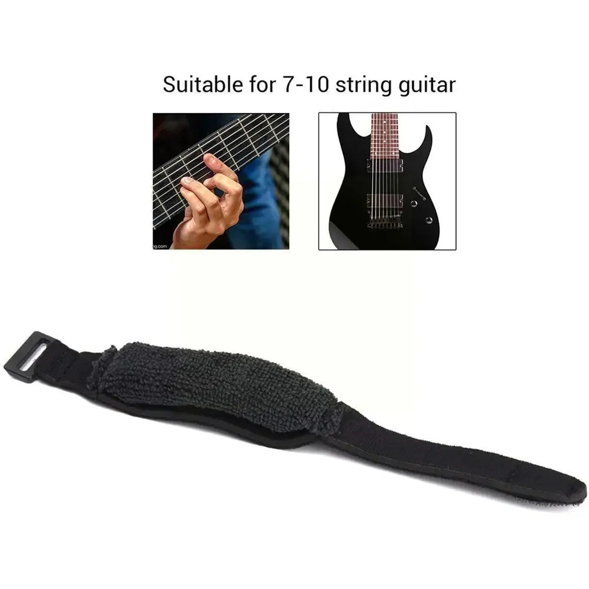 Miwayer Guitar Fret Strings Mute Noise Damper Mute Wraps Black Guitar Beam Tape for Guitars, Bass, and Ukulele
