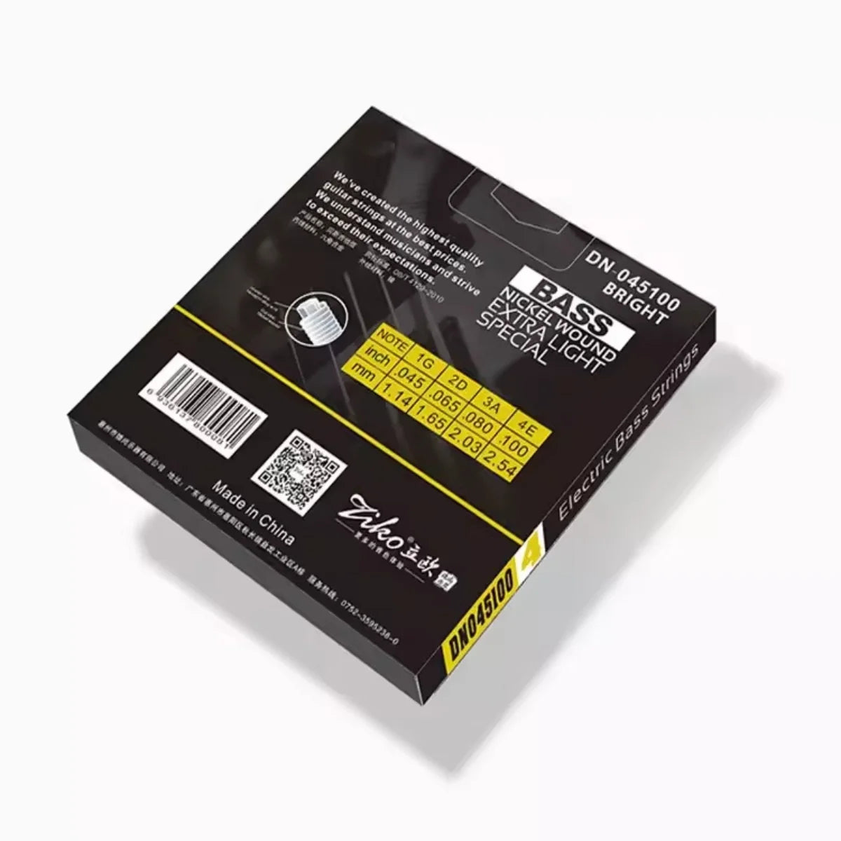 ZIKO Electric Bass Strings 4/5/6 String Bass/Hexagon Alloy Core and Nickel Wound/Electric Guitar Bass Instruments Accessories