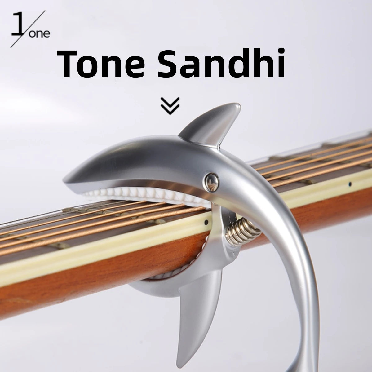 Miwayer Metal Shark Guitar Capo Zinc Alloy for Bass Acoustic and Electric Guitar with Good Hand Feeling, 7 Colors Optional