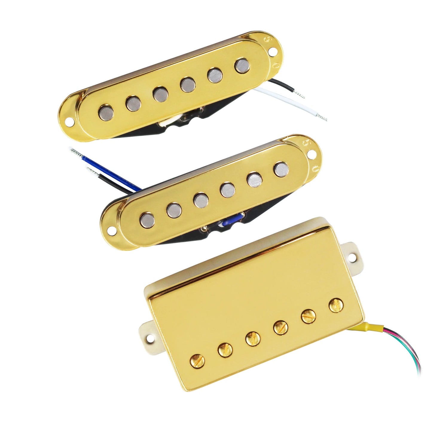 Equipped with 2 ST single coil pickups and 1 LP style guitar pickup, a set of single coil, single coil, and double coil pickups