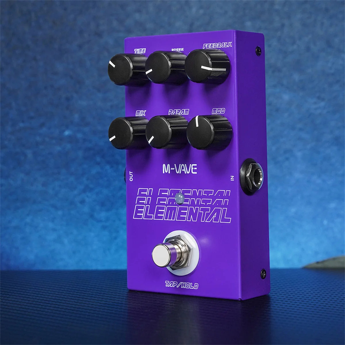 M-vave Elemental Digital Delay Pedal, Delay Guitar Pedal, Support for TAP and HOLD Mode, 9 Different Delay Effects