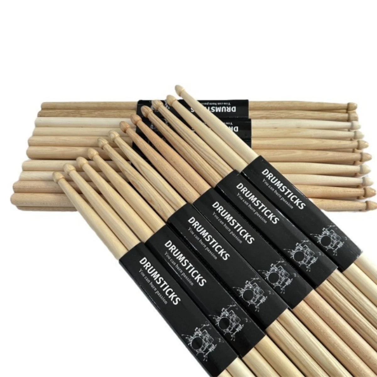 Miwayer 5A/7A Premium Maple Drumsticks Mallets  - Ideal for All Ages - Durable Practice Sticks - Elegant Log Color