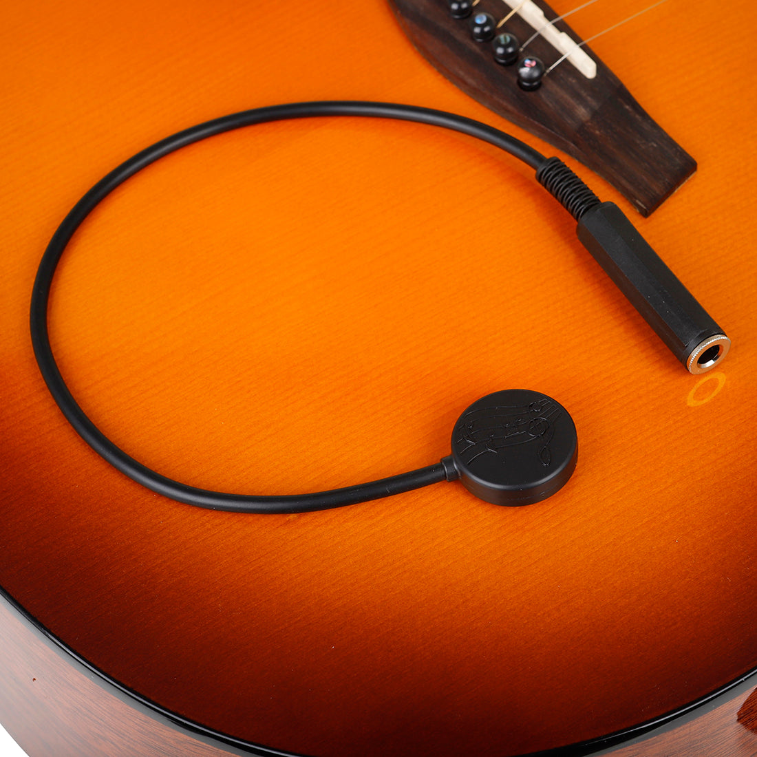 Universal Guitar Pickup Resonance Electric Guitar/Ukulele/Violin Black Pickup Clip Guitar Parts Accessories