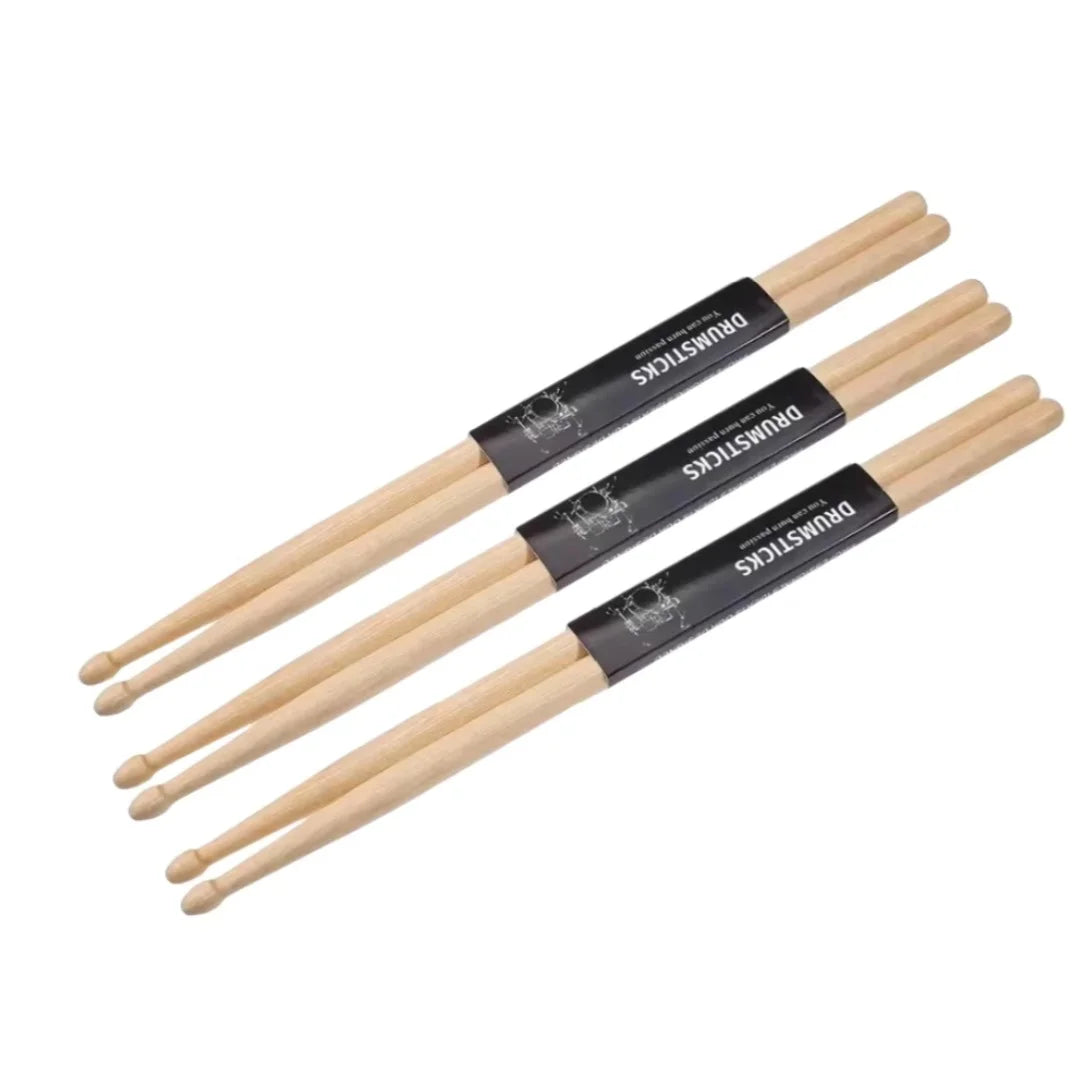 Miwayer 5A/7A Premium Maple Drumsticks Mallets  - Ideal for All Ages - Durable Practice Sticks - Elegant Log Color