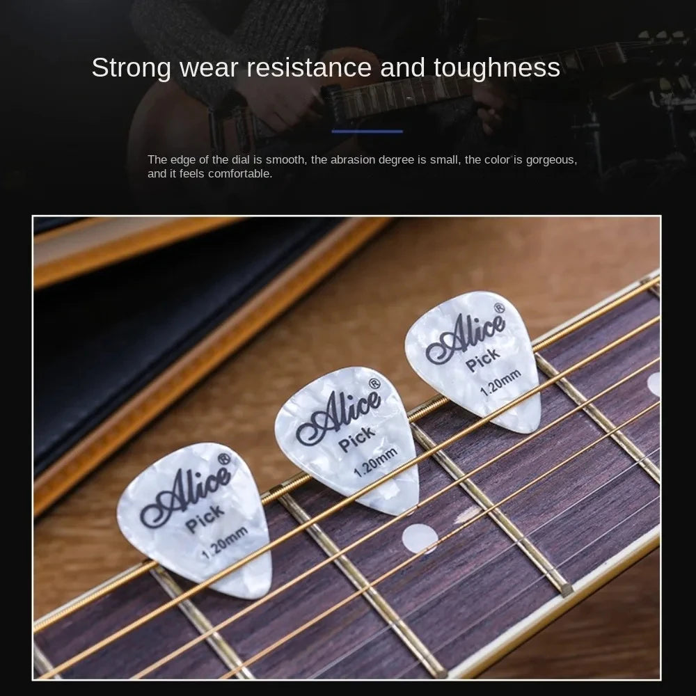 Alice Guitar Picks 6pcs Celluloid Mediator Thickness 0.46 0.71 0.81 0.96 1.20 1.50mm Electric Acoustic Guitar Accessories