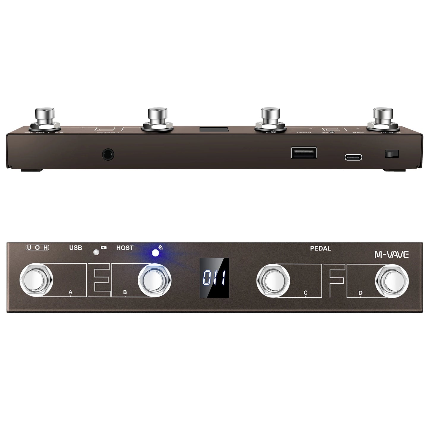 M-vave MIDI System/Chocolate Plus MIDI Controller Programmable Wireless System Suit 4 Buttons Portable Foot Controller