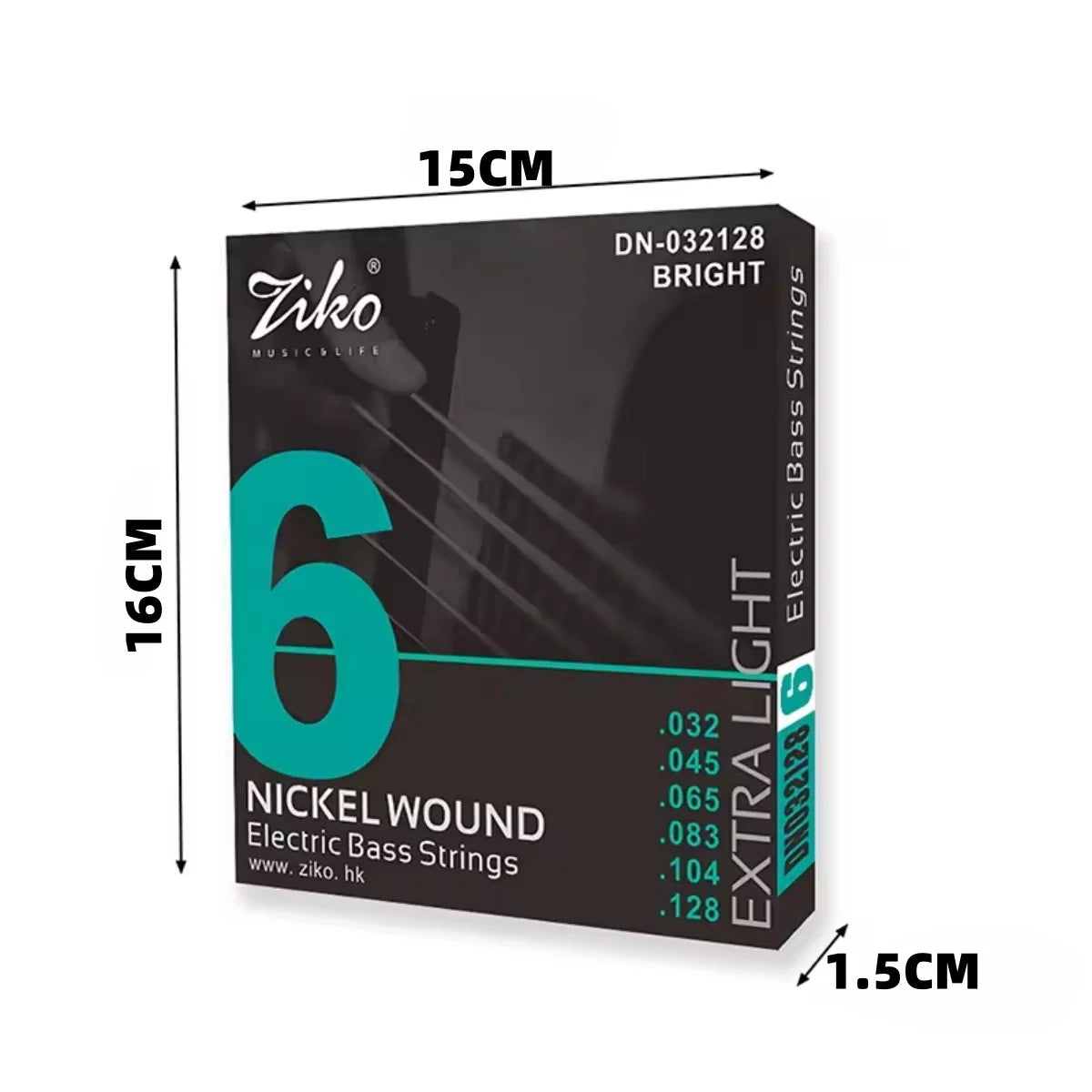 ZIKO Electric Bass Strings 4/5/6 String Bass/Hexagon Alloy Core and Nickel Wound/Electric Guitar Bass Instruments Accessories