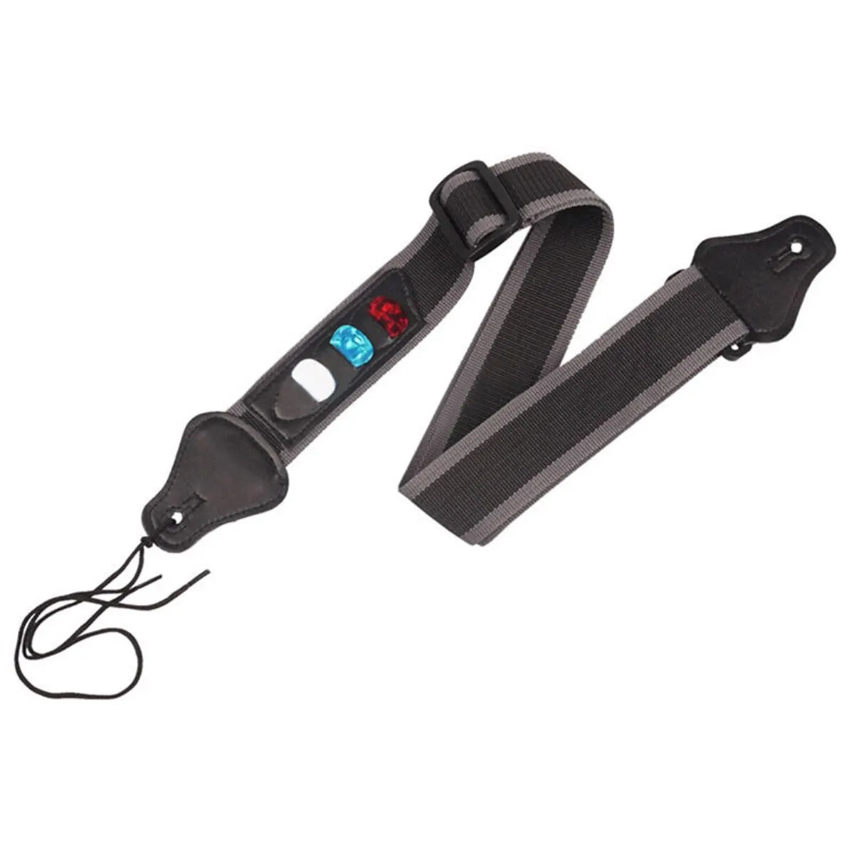 Electric Guitar Strap Adjustable with 3 Guitar Picks Holders PU Leather Ends Acoustic Guitar Bass Strap Belt Accessories