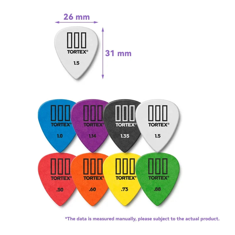 6Pcs Dunlop Guitar Picks For Electric Guitar Bass Parts Accessories 8 Kinds Of Thickness Plectrum