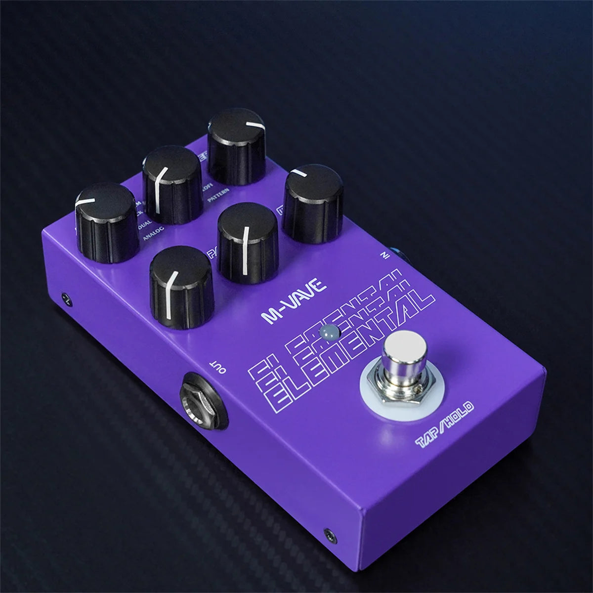 M-vave Elemental Digital Delay Pedal, Delay Guitar Pedal, Support for TAP and HOLD Mode, 9 Different Delay Effects