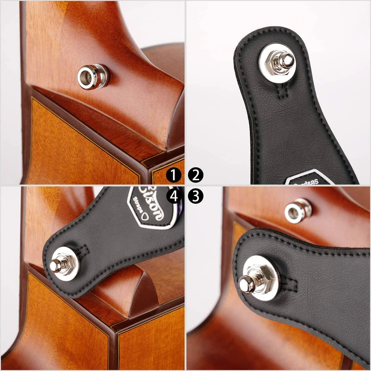 Guitar Strap Buttons Pins 1/2PCS 3 Color For Choose Premium Guitar Strap Locks Metal Security Strap Buttons Metal End Pins