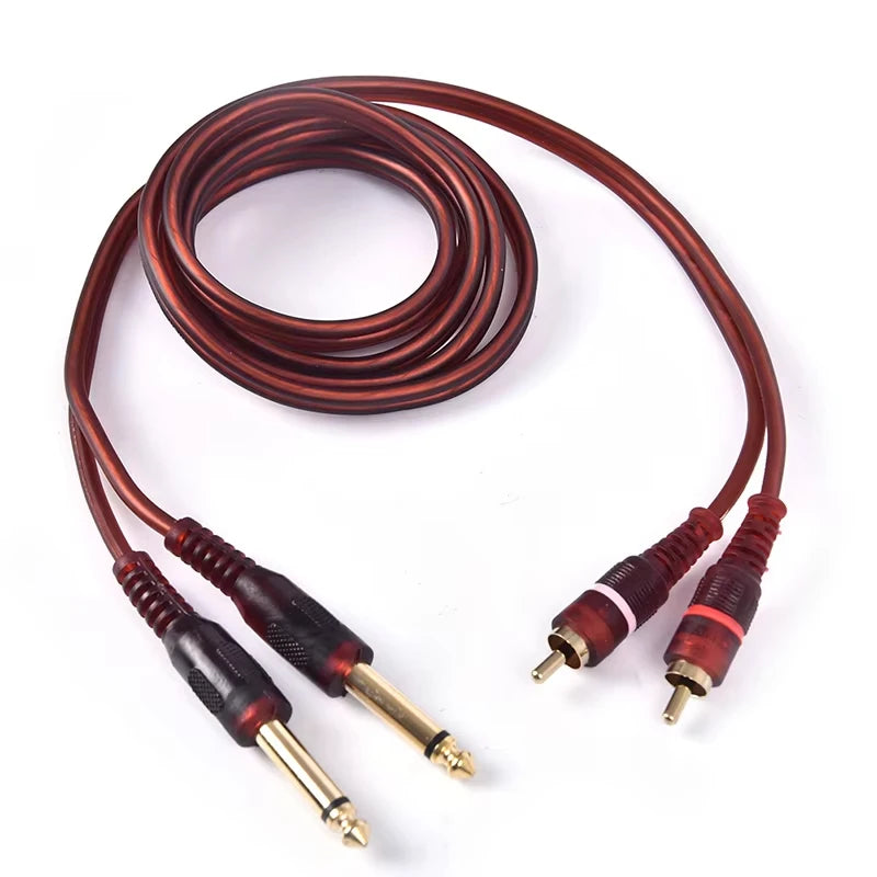 Miwayer Pro Studio Audio Cable 5/10/16/32ft | Dual Gold-Plated RCA (M) to Dual 1/4" TRS (M) | Balanced Signal | OFC Shielded