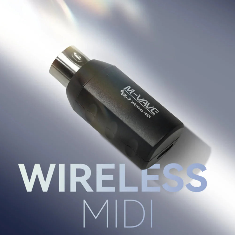 Wireless For MIDI Adapter for MVAVE SK7 with Rechargeable Battery 2 4GHz Frequency and Low Latency Performance Under 3ms