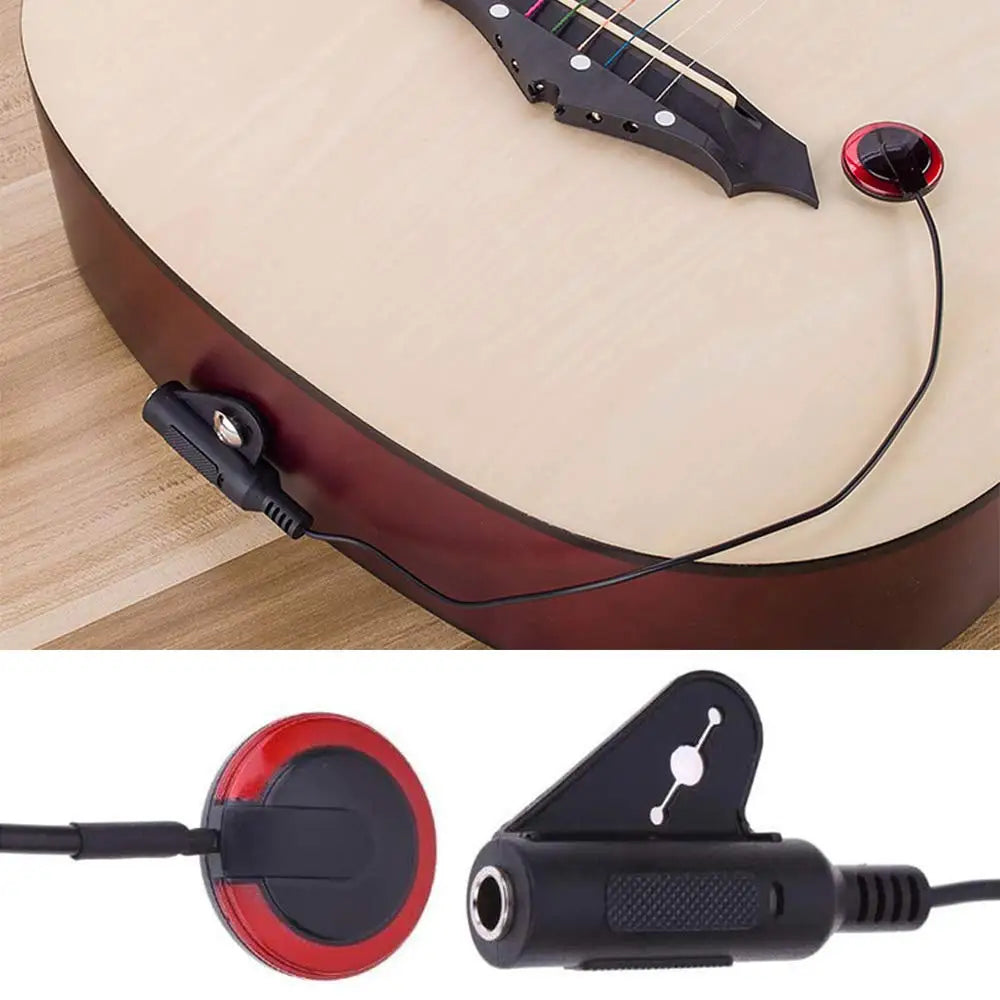 Professional-Grade Acoustic Guitar Pickup Piezo Contact Pickup for Guitar Ukulele  Banjo, Kalimba, Harp -Easy to install