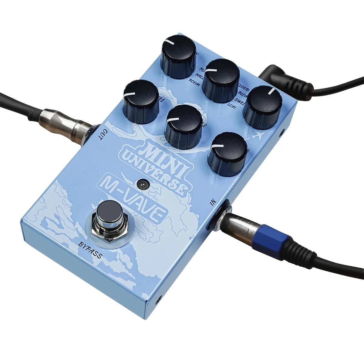 M-VAVE Mini Universe Guitar Effect Pedal Digital Reverb Pedal Digital Modeling Reverberation Effector & 9-Mode Reverb Selection