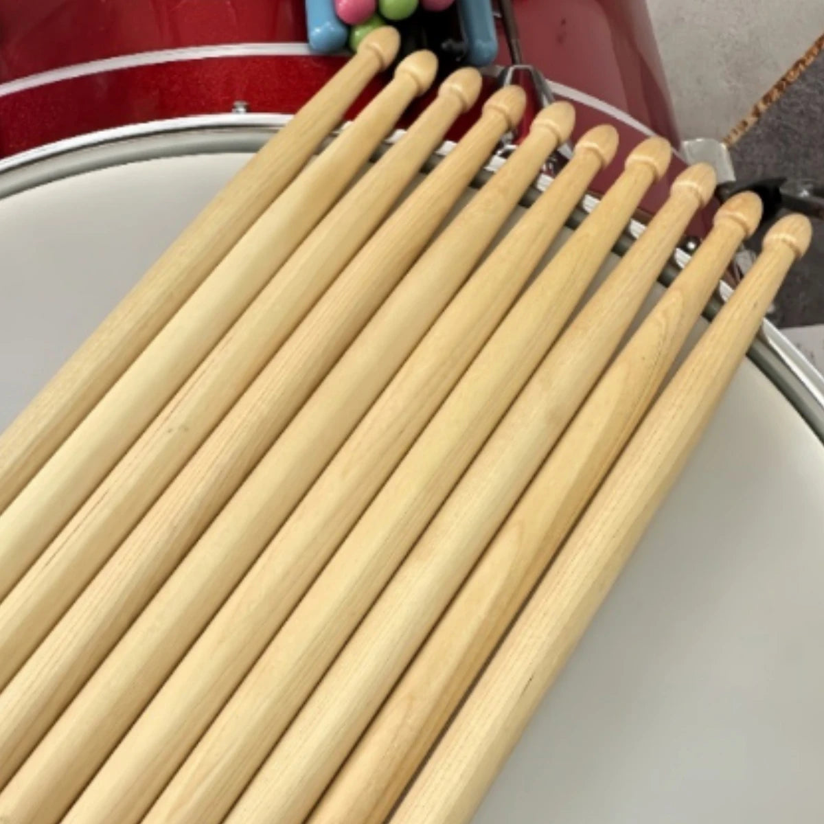 Miwayer 5A/7A Premium Maple Drumsticks Mallets  - Ideal for All Ages - Durable Practice Sticks - Elegant Log Color