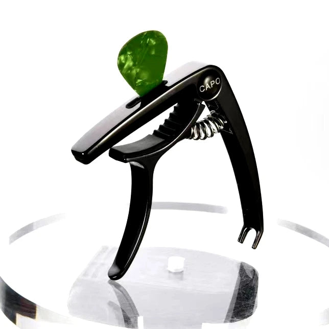 Miwayer Aluminum Alloy Guitar Capo Metal Guitar Tuner Picks Holder Professional Capo for Acoustic Electric Guiter Ukulele Bass