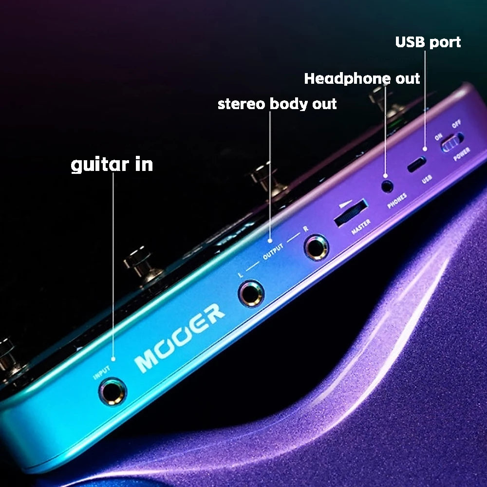 MOOER Guitar Pedal Prime S1 Effectors with 128 Guitar Effects Drum Machine Tuner LOOPER Support Bluetooth Built-in Bat