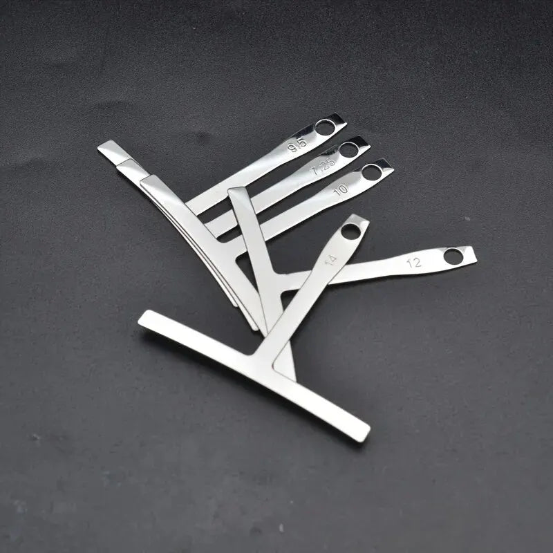 Miwayer 9 Pcs Guitar Radius Gauge Under String Radius Gauge String Gauges Luthier Tools for Guitar Fretboard Radius Gauge