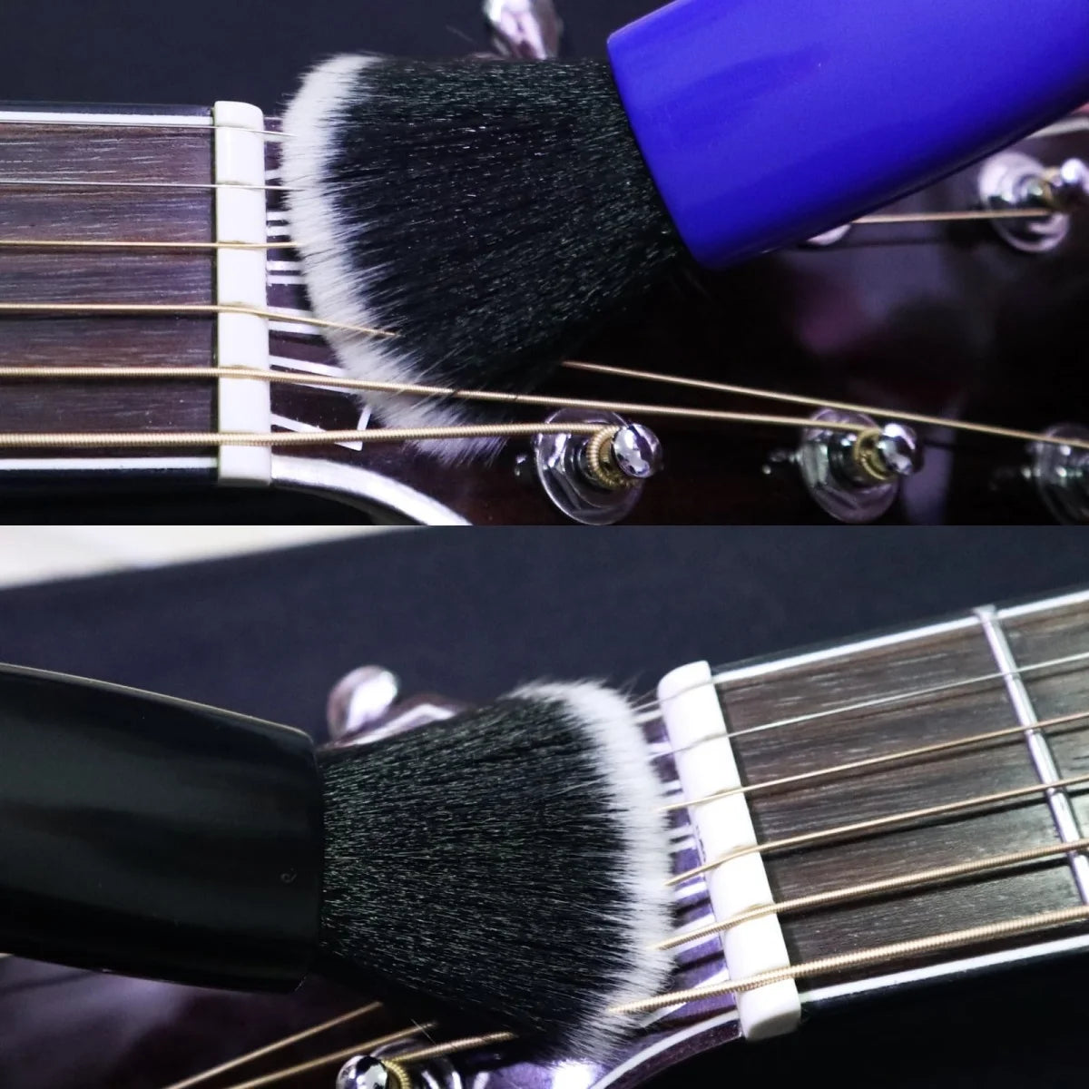 1PCS Double Head Guitar Cleaning Brush Dust Brush for Guitar Care String Fretboard Musical Instrument Cleaning Brush