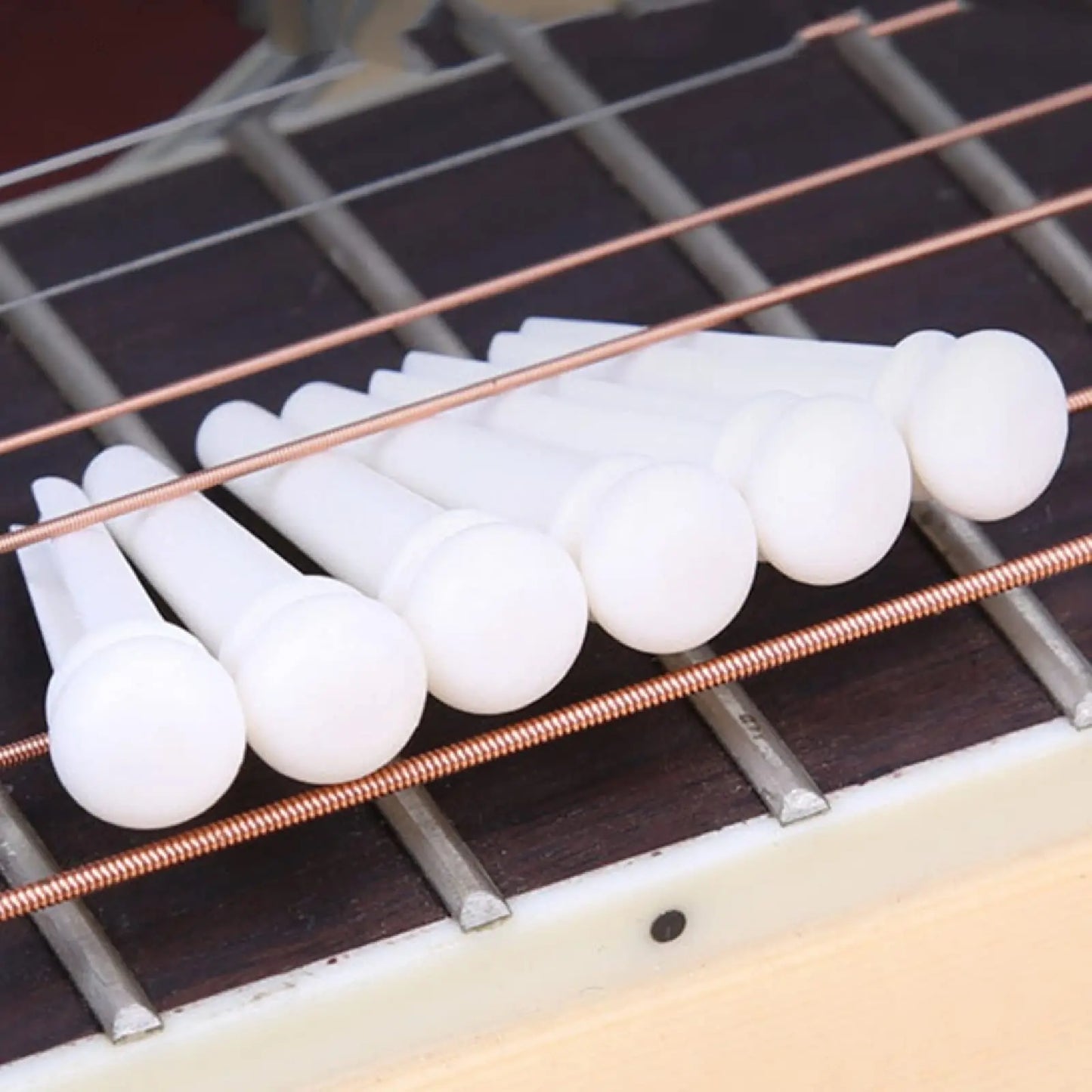 Miwayer Acoustic Guitar Bridge Pins of Various Styles 6pcs , Cow Bone/Ebony/Cocoapolo Wood Guitar Fixed String Nails