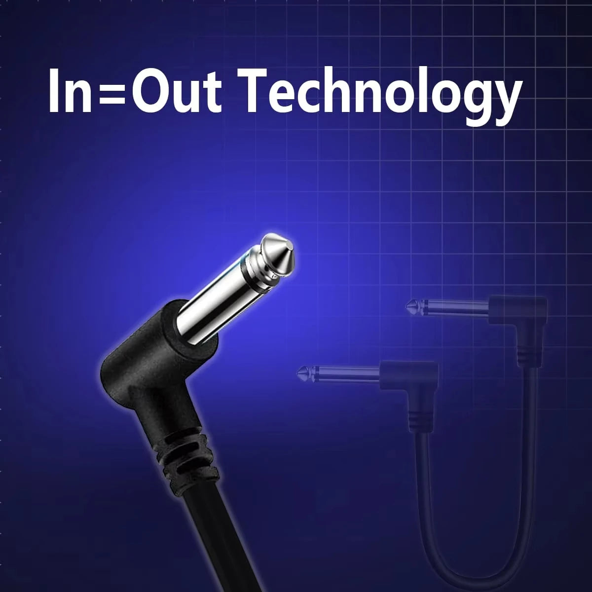 Miwayer 6Pcs Guitar Effect Pedal Cable Connecting Line 6.35Mm 1/4 Inch Audio Cable 6 Inch Right Angle Cord Copper Wire