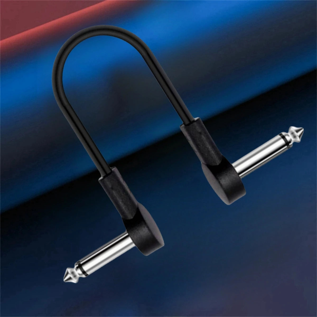 Miwayer Guitar Effect Pedal Flat Patch Cables 5 Inch Length with 1/4 Inch Right Angle Connectors Patch Cable Kit 1 Packs