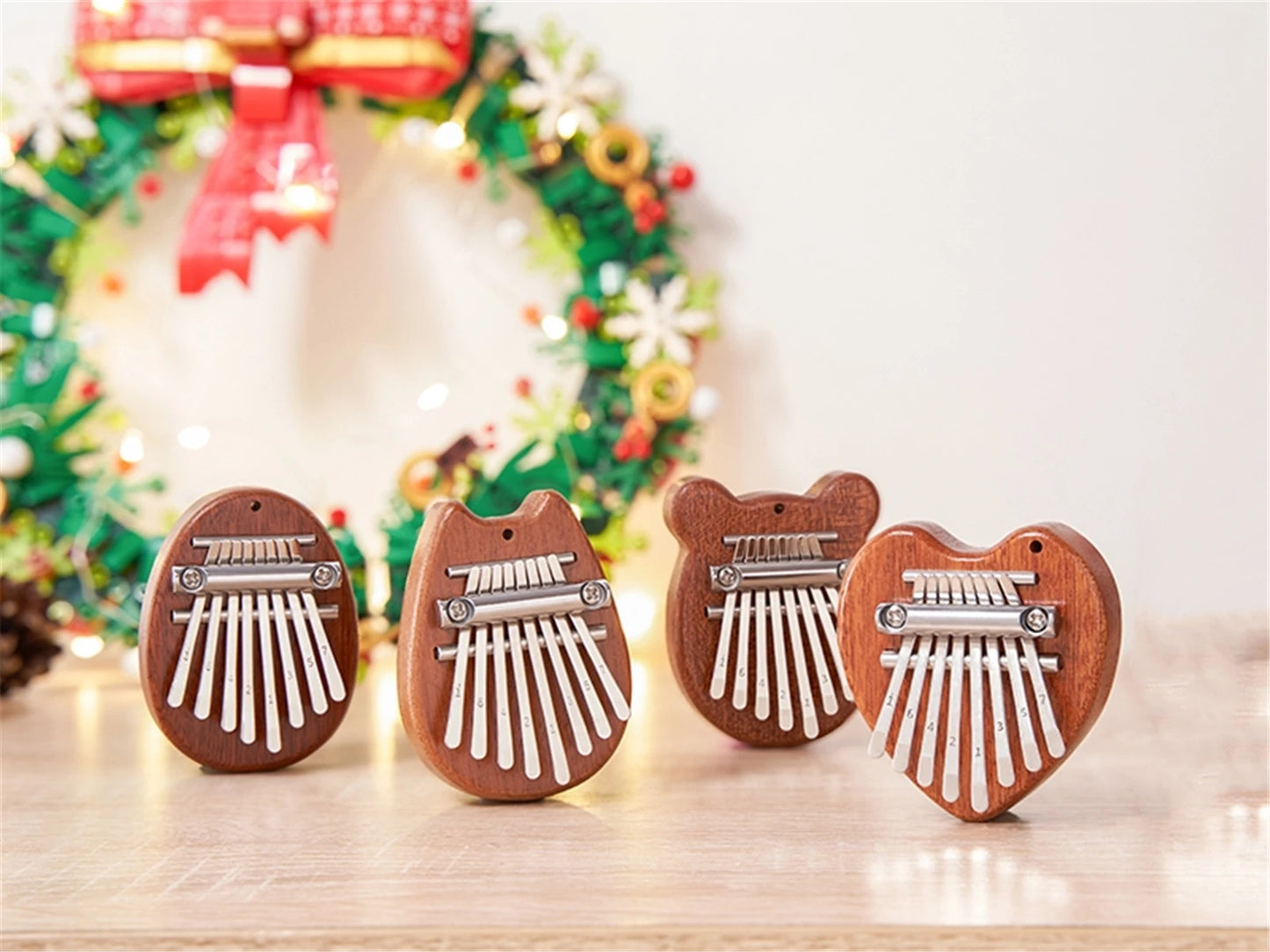 Mini Kalimba 8 Key Thumb Piano 1 Pack Totoro Style Cute Instrument Portable Exquisite Gift Set for Kids
