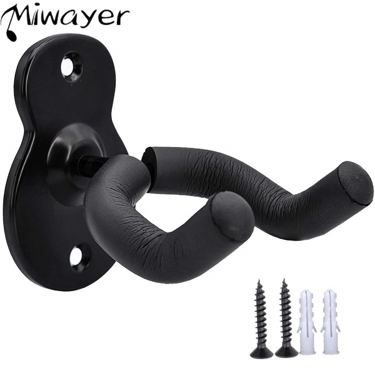 Metal Guitar Hanger Hook Wall Mount Non-slip Holder Stand Rotatable 360°for Electric Guitar Ukulele Instrument Accessories