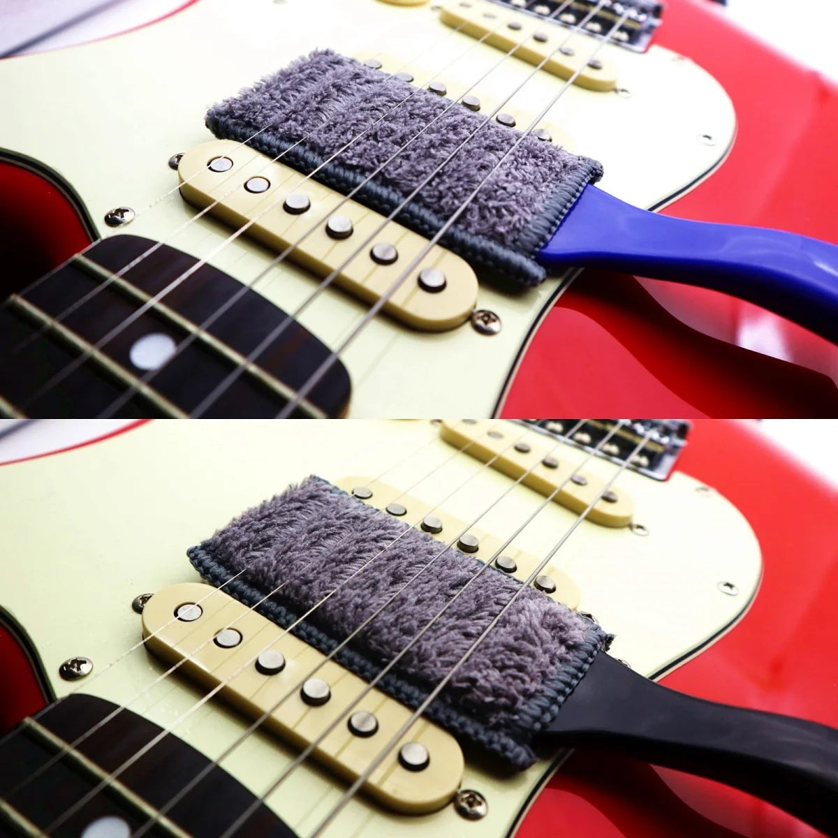 1PCS Double Head Guitar Cleaning Brush Dust Brush for Guitar Care String Fretboard Musical Instrument Cleaning Brush