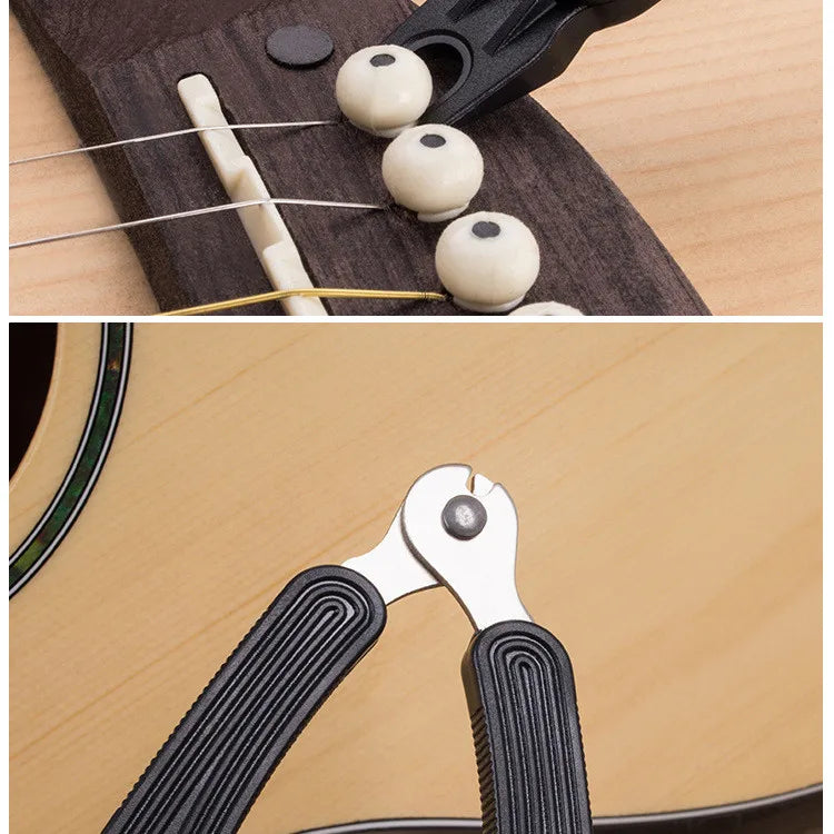 Miwayer Guitar String Winder 3 IN 1String Peg Winder + String Cutter + Pin Puller Instrument Guitar Maintenance Tool Repair Tool