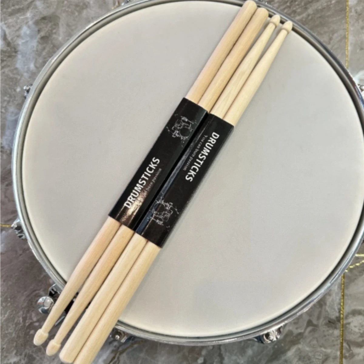 Miwayer 5A/7A Premium Maple Drumsticks Mallets  - Ideal for All Ages - Durable Practice Sticks - Elegant Log Color