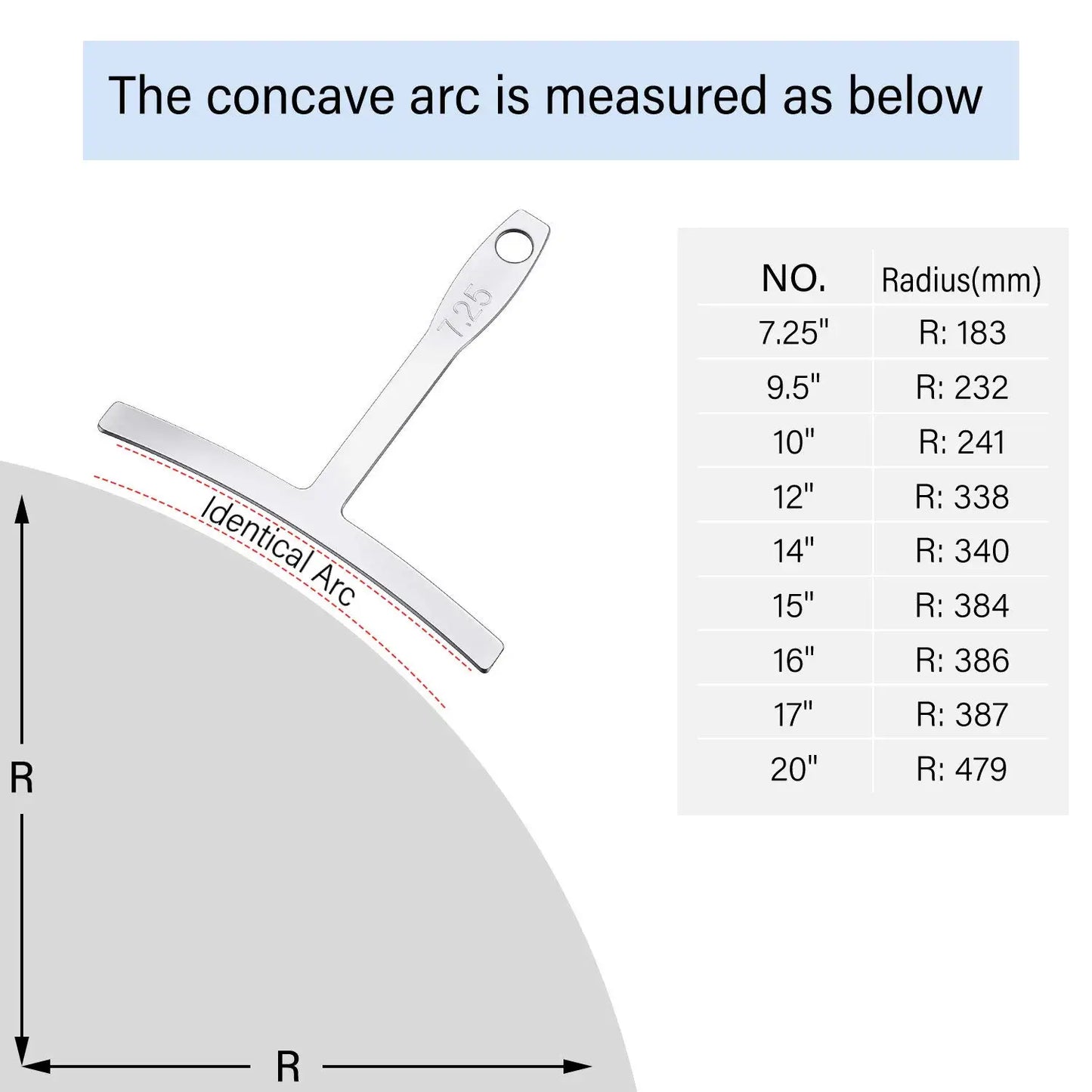 Miwayer 10-piece kit - 1 guitar measuring tool and 9-piece T-shaped guitar ruler