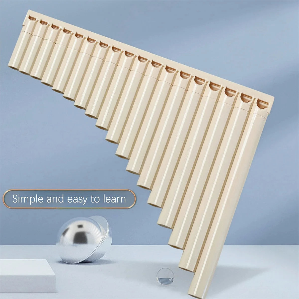Miwayer Pan Flute 18 Pipes Eco-friendly Resin C Tone Easy Learn Pan Flute Pan Pipe Musical Instrument