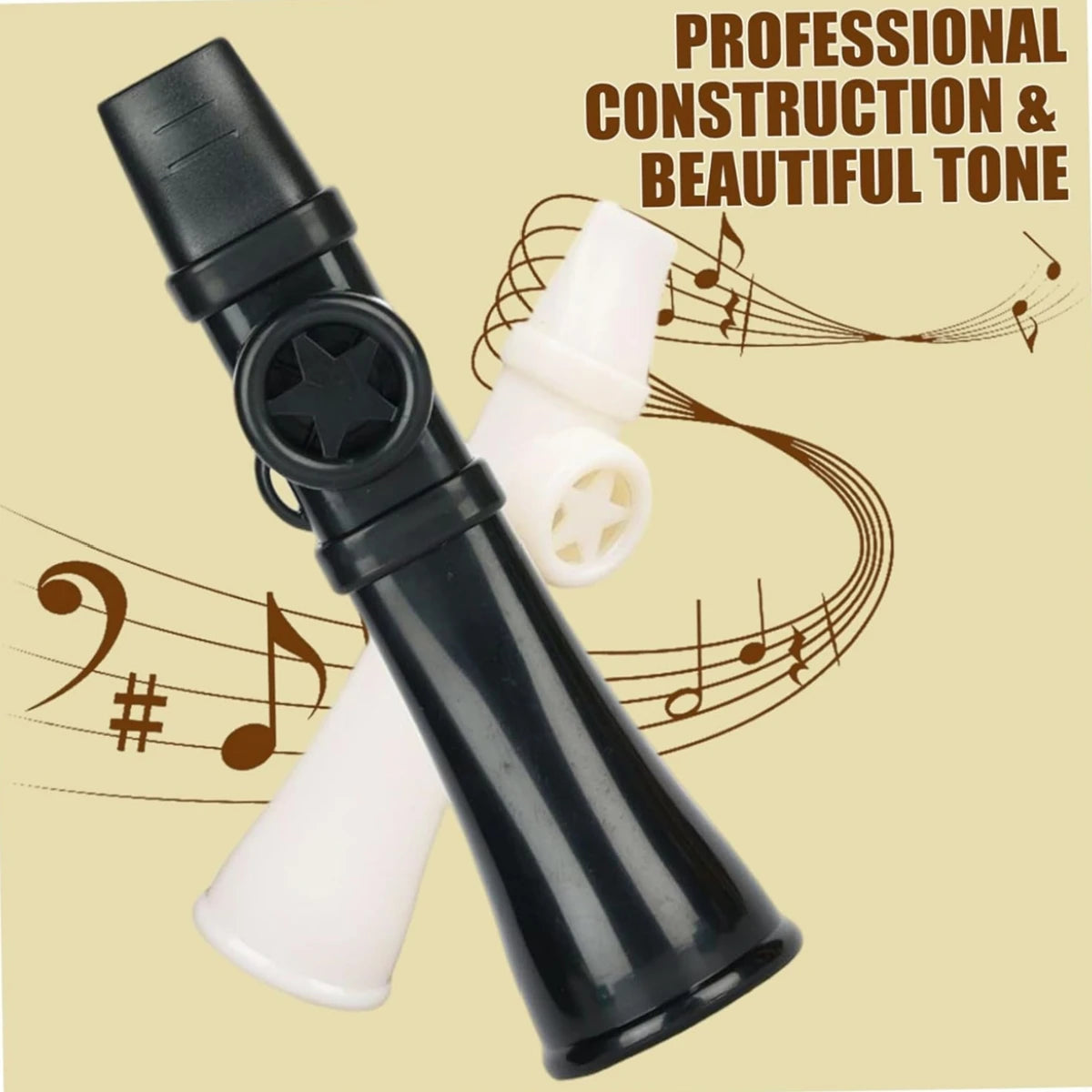 Kazoo Membrane-Free Flute, Great Sound & Easy to Learn | Compatible with Guitar/Ukulele/Violin, Unique Gift
